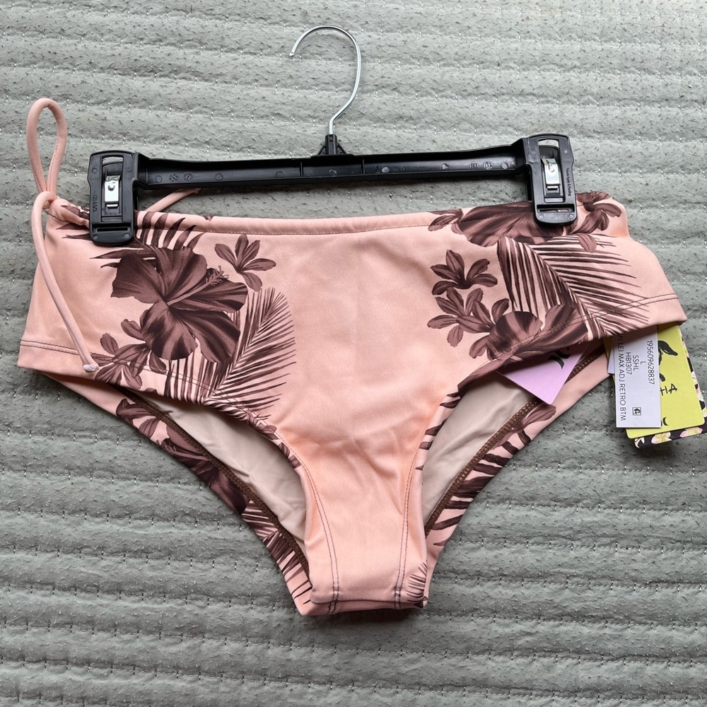 Hurley Peach and Brown Bikini Bottom